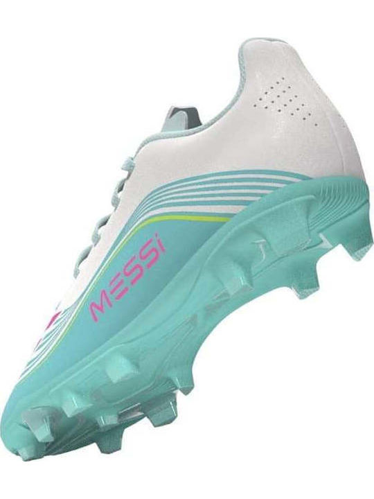 F50 Messi Club FG/MG Kids Soccer Cleats Molded White