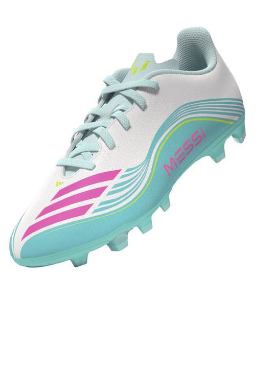 F50 Messi Club FG/MG Kids Soccer Cleats Molded White
