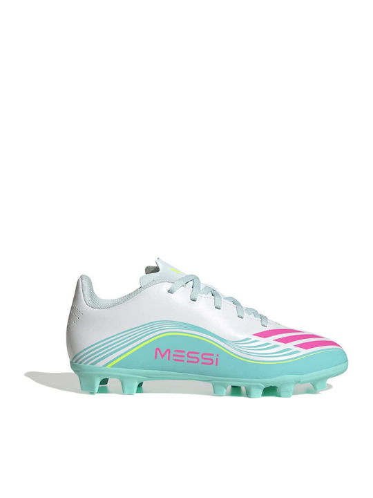 F50 Messi Club FG/MG Kids Soccer Cleats Molded White
