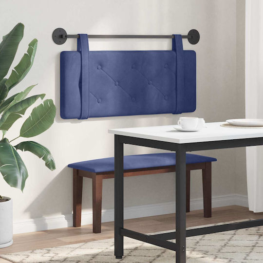 vidaXL Fabric Bed Headboard Cushion Blue 110x55cm