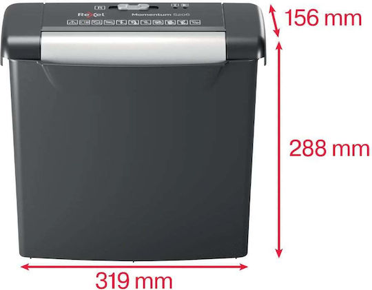 Rexel Momentum S206 Strip Cut 6-Sheet Paper Shredder