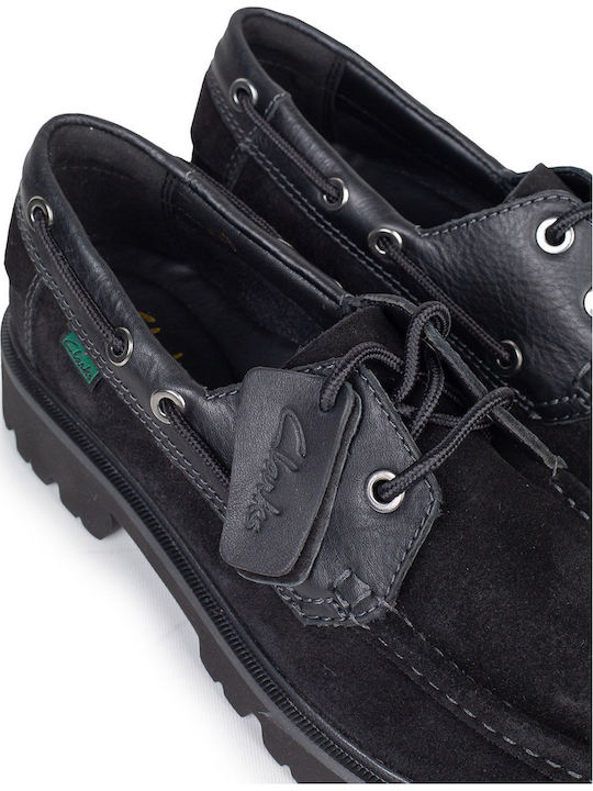 Boat Shoes Bărbătești în Culoare Neagră