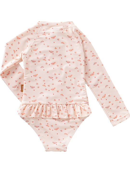Fresk Kids One-Piece Swimsuit With Long Sleeve Butterflies