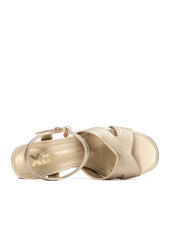 Xti Women's Gold Sandals Barrette Symmetrical Cut On The Strap