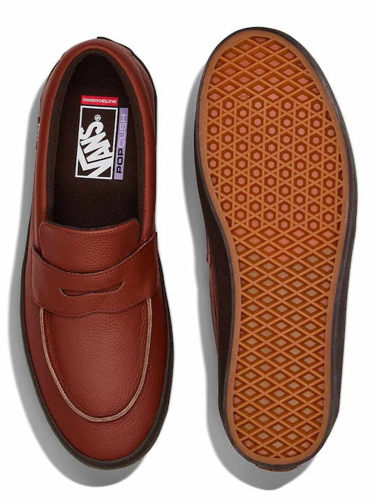 Men's Moccasins in Orange Colour