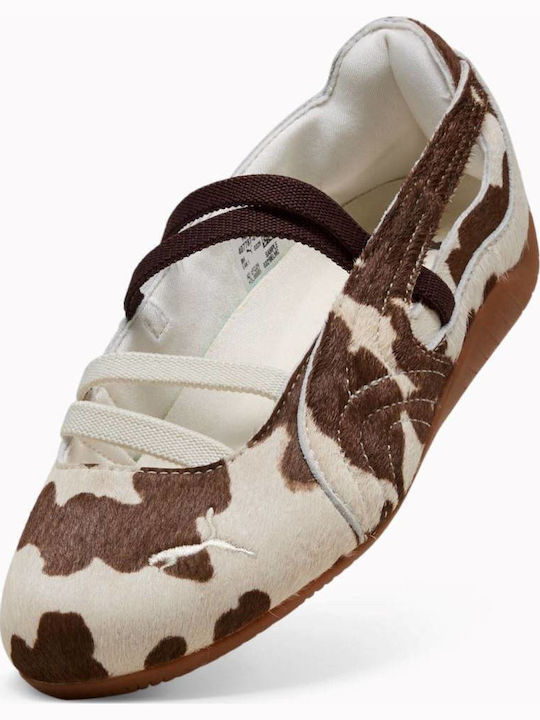 Kids Pumps & Ballerinas with Elastic Strap Fabric White Speedcat Ballet