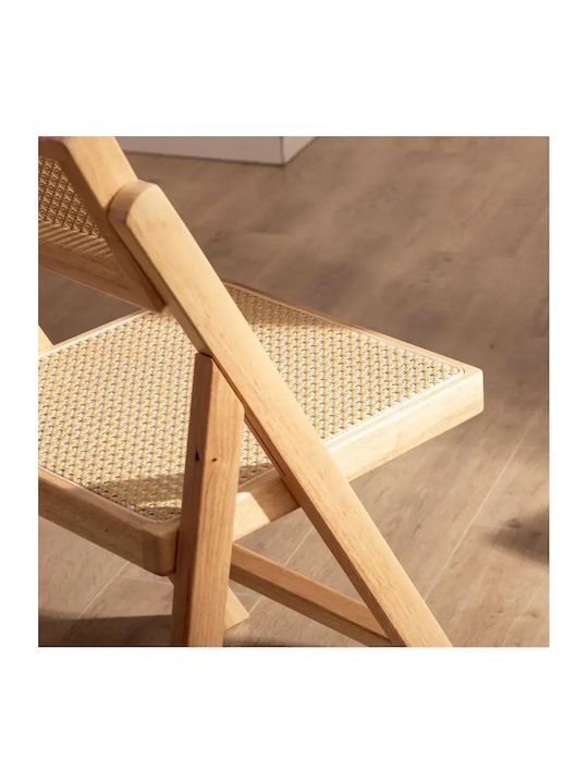 Dining & Kitchen Chairs Wooden Beige 2 Pieces 44x52x80cm