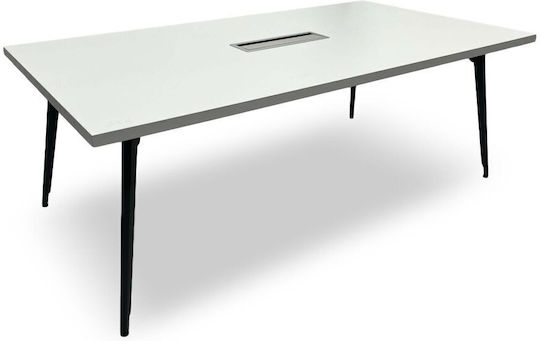 Τραπέζι Συνεδριάσεων 8 Ατόμων Λευκό 200x100x75cm
