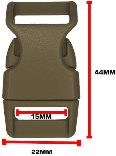 Κουμπώματα Κλιπ Paracord Side-release 15mm 10τμχ Ταν