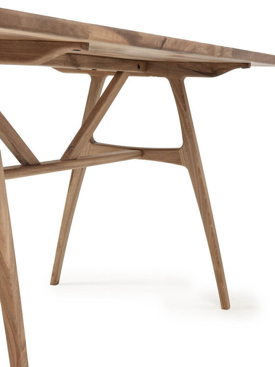 Μασίφ Τραπέζι Καρυδιάς Slim 150x80x74,5cm (160x80x74,5cm)