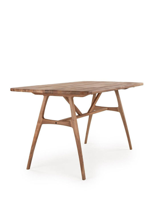 Μασίφ Τραπέζι Καρυδιάς Slim 150x80x74,5cm (160x80x74,5cm)