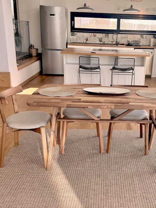 Μασίφ Τραπέζι Καρυδιάς Slim 150x80x74,5cm (160x80x74,5cm)