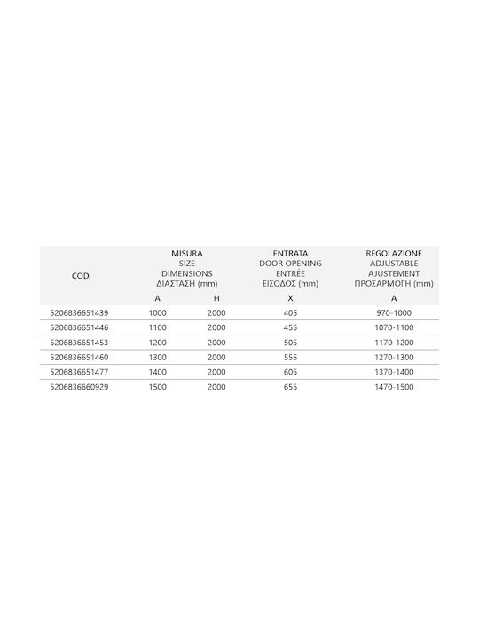 Karag Lea 400 Διαχωριστικό Ντουζιέρας με Συρόμενη Πόρτα 120x200cm Mat