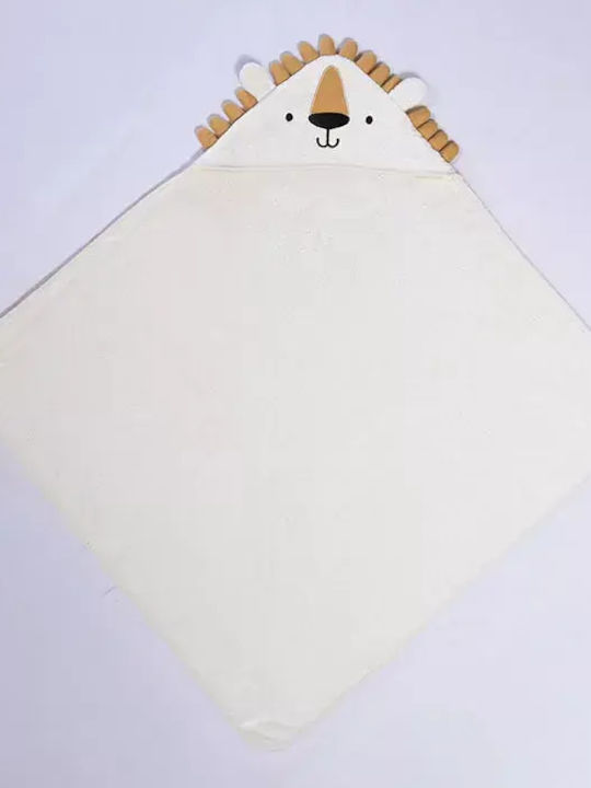 Nef-Nef Homeware Βρεφική Κάπα-Μπουρνούζι με Κουκούλα 75x75εκ.