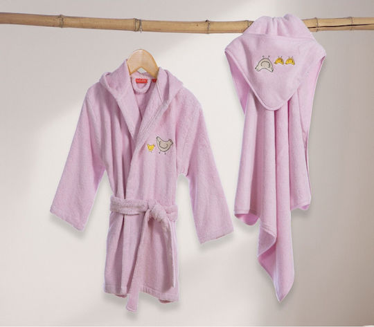 Nef-Nef Homeware Βρεφική Κάπα-Μπουρνούζι με Κουκούλα Sweet Lilac 75x75εκ.