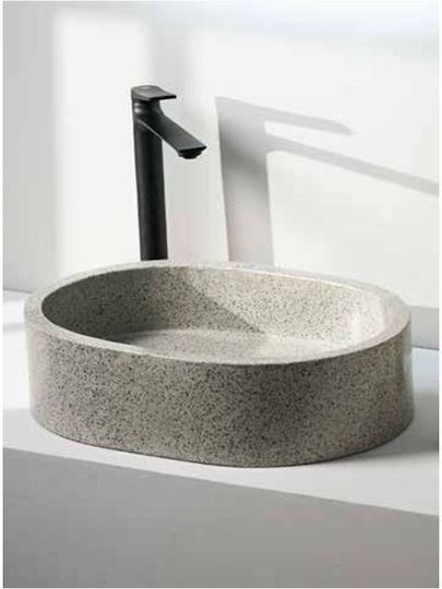 Tema Einbau Steinwaschbecken 60x40cm Graublau Tema Einbau Steinwaschbecken 60x40cm Graublau