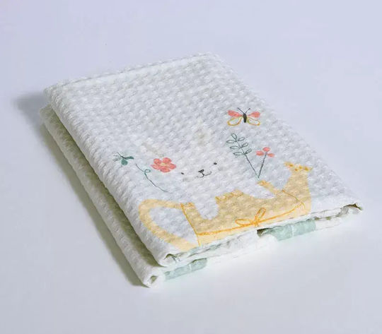 Nef-Nef Homeware Κουβέρτα Αγκαλιάς & Λίκνου Pic Nic Together Πικέ Τιρκουάζ 80x110εκ.