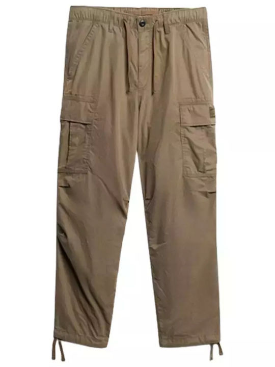 Ovin Trousers Cargo Elastic in Slim Fit Khaki