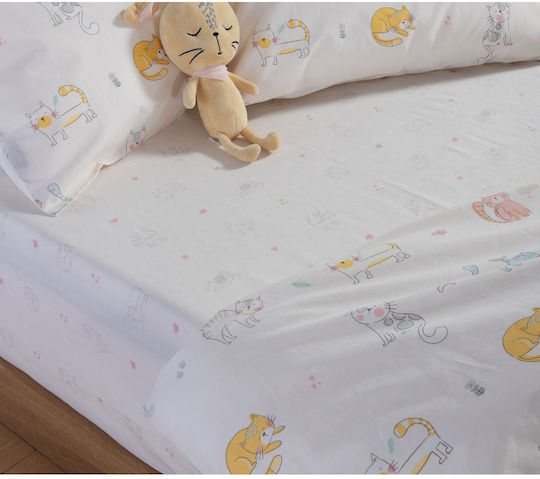 Nef-Nef Homeware Single Set Cat Life Ecru 170x260cm Nef-Nef Homeware Single Set Cat Life Ecru 170x260cm