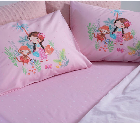 Nef-Nef Homeware Сет Единични Памучни Сетове Welcome To India Лилав 170x260cm 3 Броя