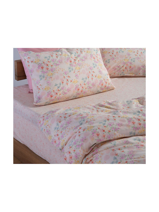 Nef-Nef Homeware Сет Спални Комплекти Единични Памучни Blossom Day L.pink 170x260cm 3бр