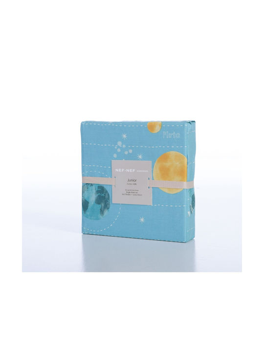 Nef-Nef Homeware Single Cotton Sheet Set This Is My Galaxy This Is My Galaxy Blue 170x260cm 3pcs
