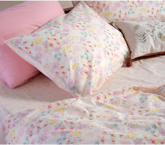 Nef-Nef Homeware Сет Спални Комплекти Единични Памучни Blossom Day L.pink 170x260cm 3бр