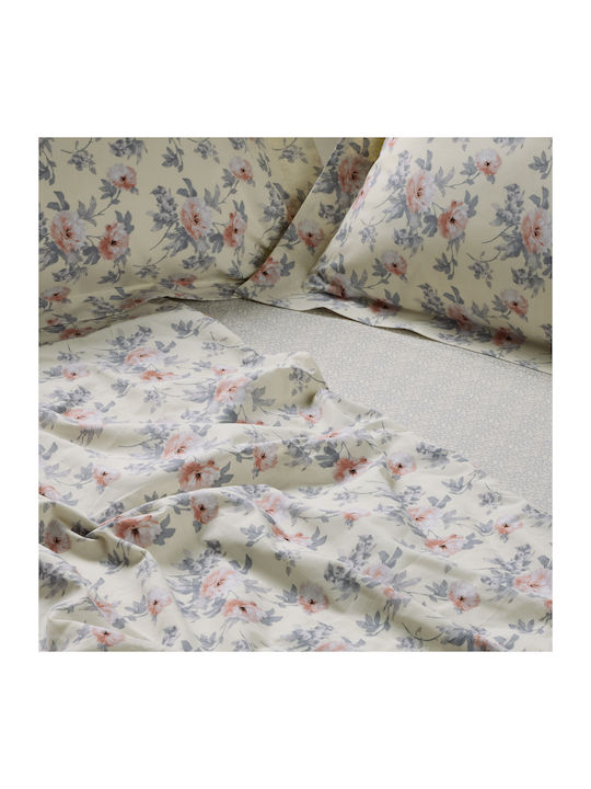 Das Home Super-Double Bed Sheets Set with Rubber Hugger 170x200+35cm 4 Pieces