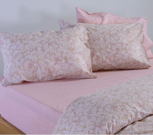 Nef-Nef Homeware Homeware Μαξιλαροθήκη με Φάσα Lilac 52x72εκ.