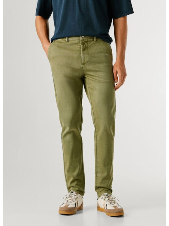 Παντελόνι Chino σε Tapered Γραμμή Washed-army-green