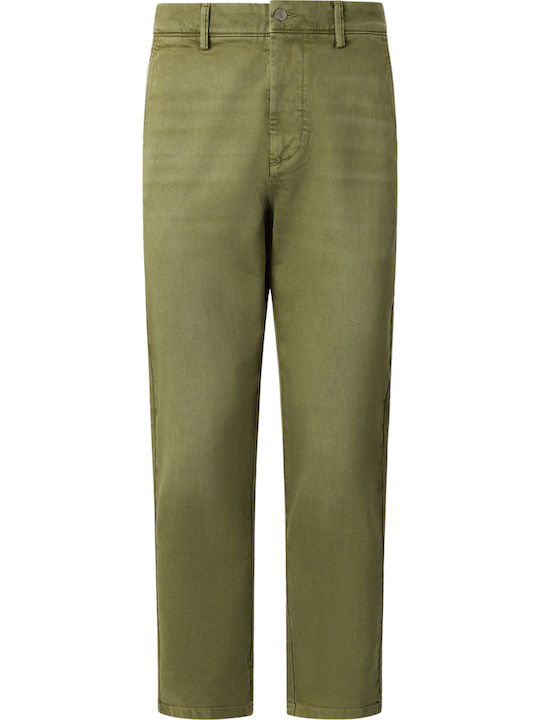 Παντελόνι Chino σε Tapered Γραμμή Washed-army-green