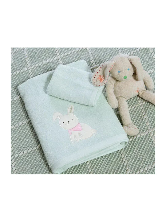 Nef-Nef Homeware Σετ Βρεφικές Πετσέτες 2τμχ Pic Nic Together Milky Green Βάρους 420gr/m² Nef-Nef Homeware Σετ Βρεφικές Πετσέτες 2τμχ Pic Nic Together Milky Green Βάρους 420gr/m²