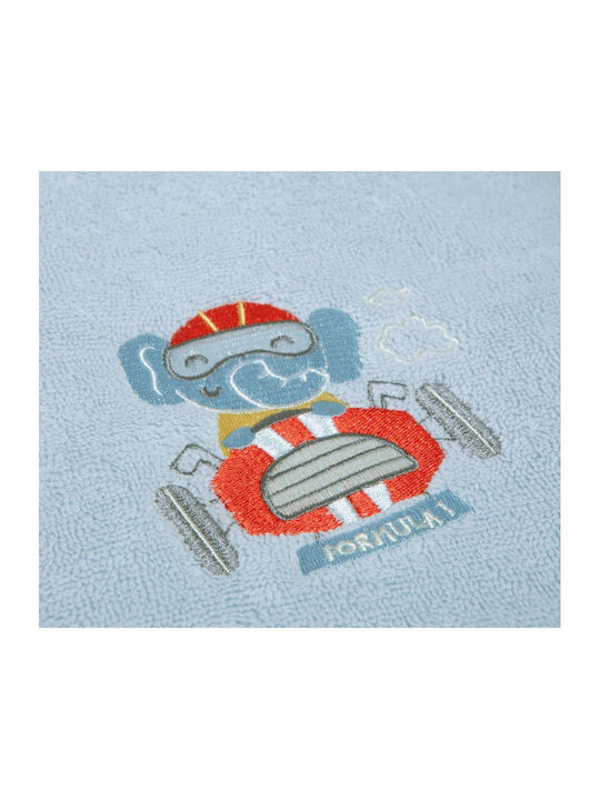 Nef-Nef Homeware Set of Baby Towels 2pcs Super Boy Light Blue Weight 420gr/m²