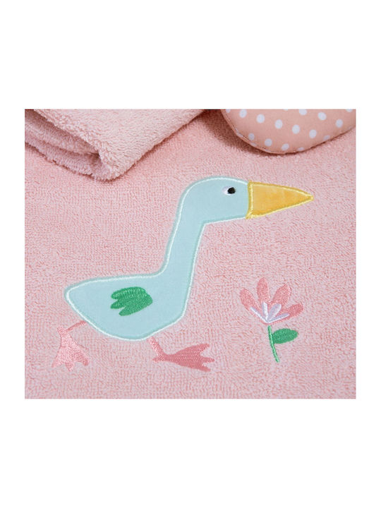 Nef-Nef Homeware Set of Baby Towels 2pcs Spring Happiness Pink Weight 420gr/m²
