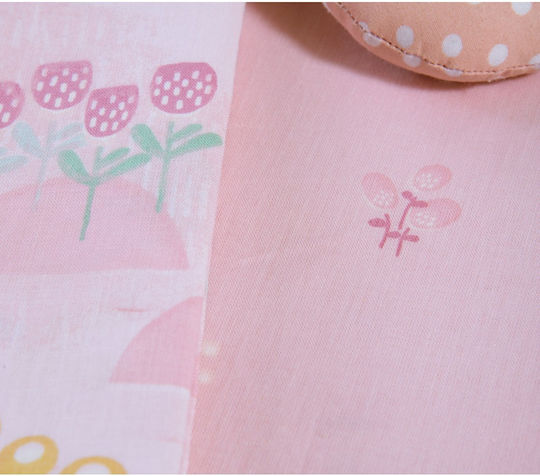 Nef-Nef Homeware Set Baby Sheets Cradle Cotton Spring Happiness Pink 70x120cm 2pcs