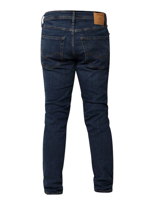 Glenn Men's Jeans Pants Elastic with Slim Straight Fit Blue Denim Noos
