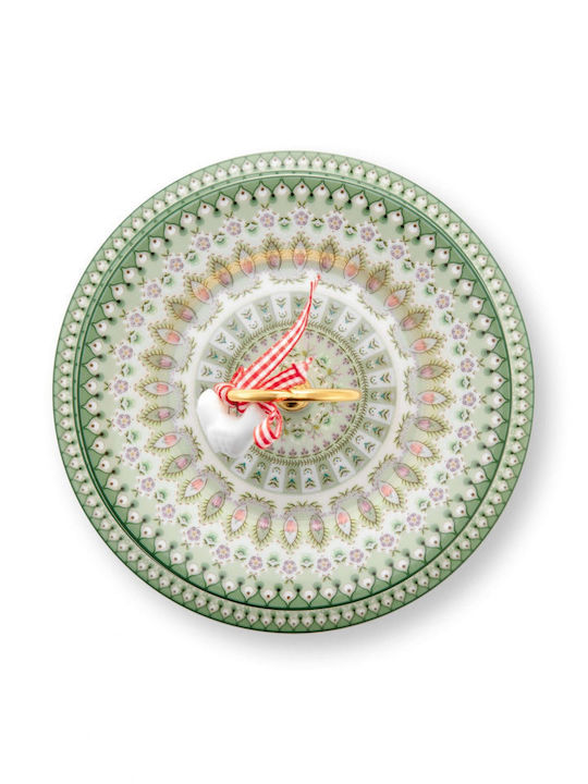 PiP Studio Εταζέρα από Πορσελάνη Πράσινη Ø17cm Π21xΜ26.5cm