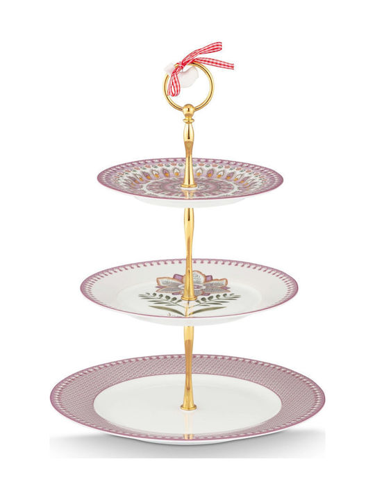 PiP Studio Porcelain Tiered Appetizer Stand Ø17cm W21xL26.5cm