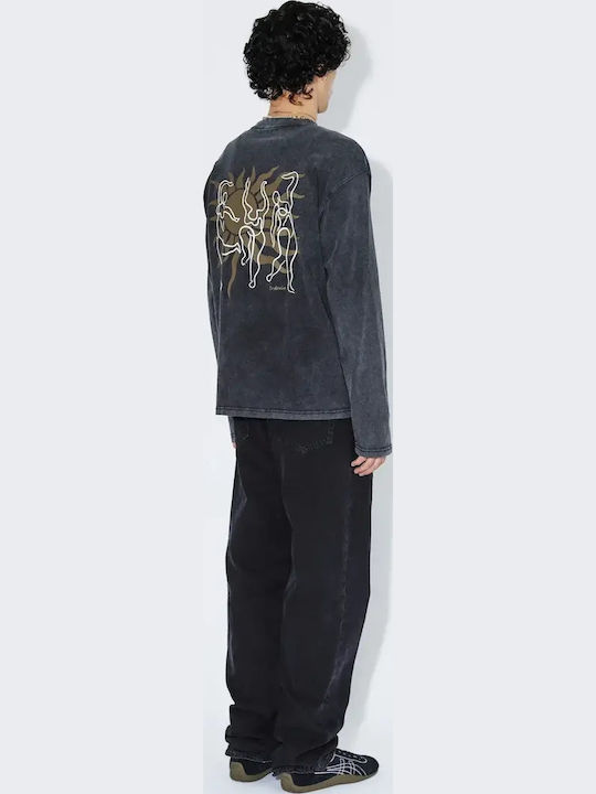 Long Sleeve Blouse Washed Black