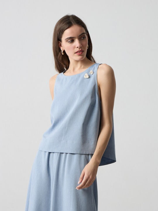 Damen Hellblaues Satz mit Hose