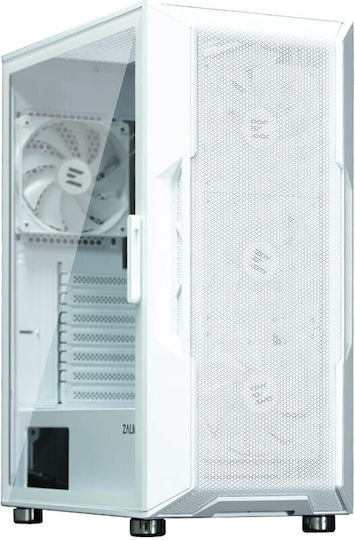 Zalman I3 Neo V2 ARGB Gaming Midi Tower Κουτί Υπολογιστή με Πλαϊνό Παράθυρο Λευκό