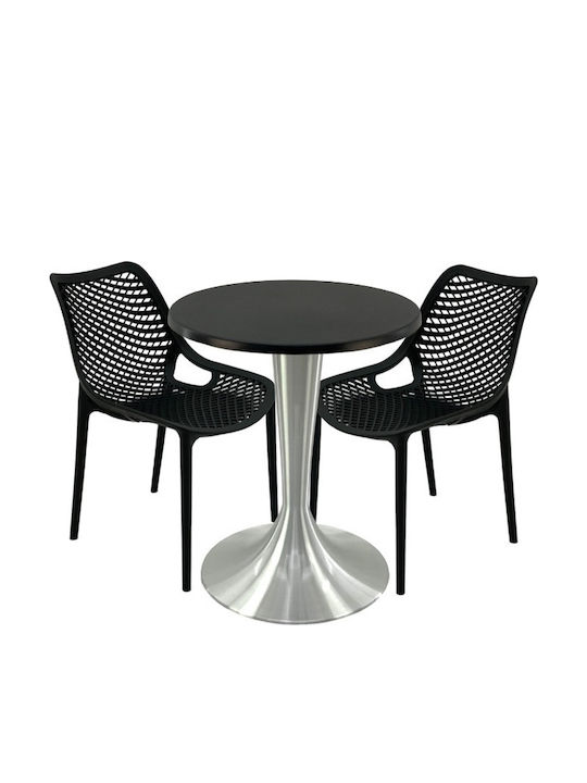 Set Sala De Mese Pentru Spații Exterioare Mici Maple 3 Piese Raki
