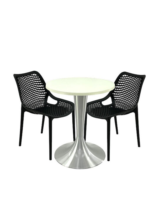 Set Sala De Mese Pentru Spații Exterioare Mici Maple 3 Piese Raki