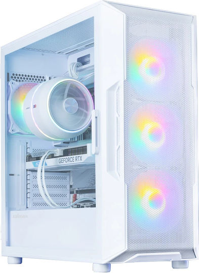 I3 Neo V2 RGB Gaming Midi Tower Κουτί Υπολογιστή με Πλαϊνό Παράθυρο Λευκό