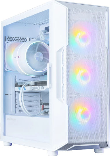 I3 Neo V2 RGB Gaming Midi Tower Κουτί Υπολογιστή με Πλαϊνό Παράθυρο Λευκό