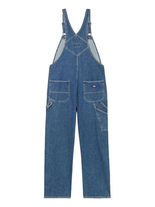 Men's Denim Overalls with Regular Fit Classic Blue
