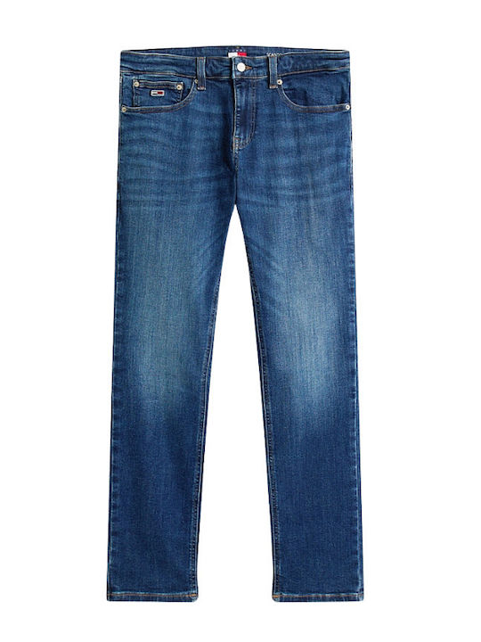 Scanton Men's Jeans Pants Elastic with Slim Fit Blue