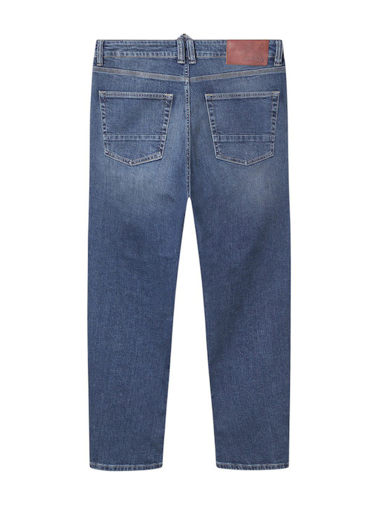 Men's Jeans Pants with Loose Tapered Fit Blue