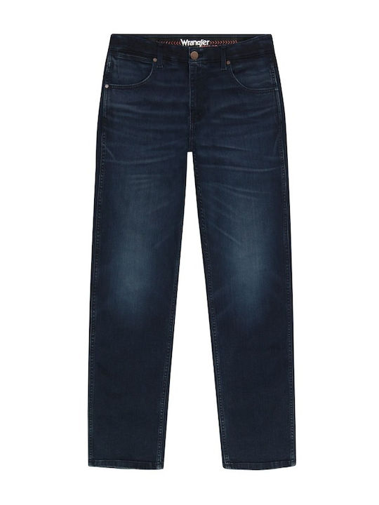 Greensboro Men's Elastic Jeans Pants with Regular Straight Fit Dark Blue