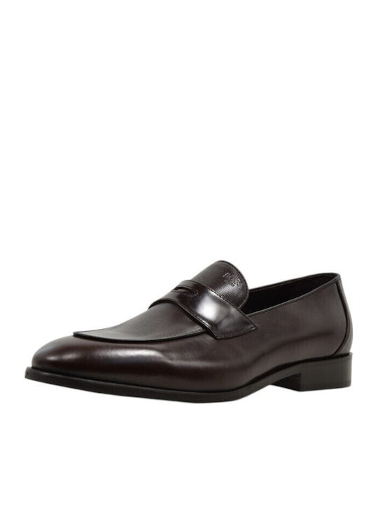 Leather Men's Loafers in Brown Colour